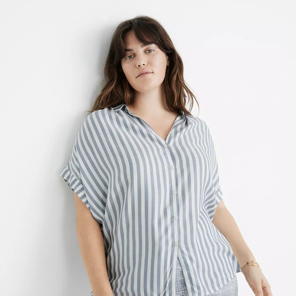 Madewell Central Shirt in Pompano Stripe 3X